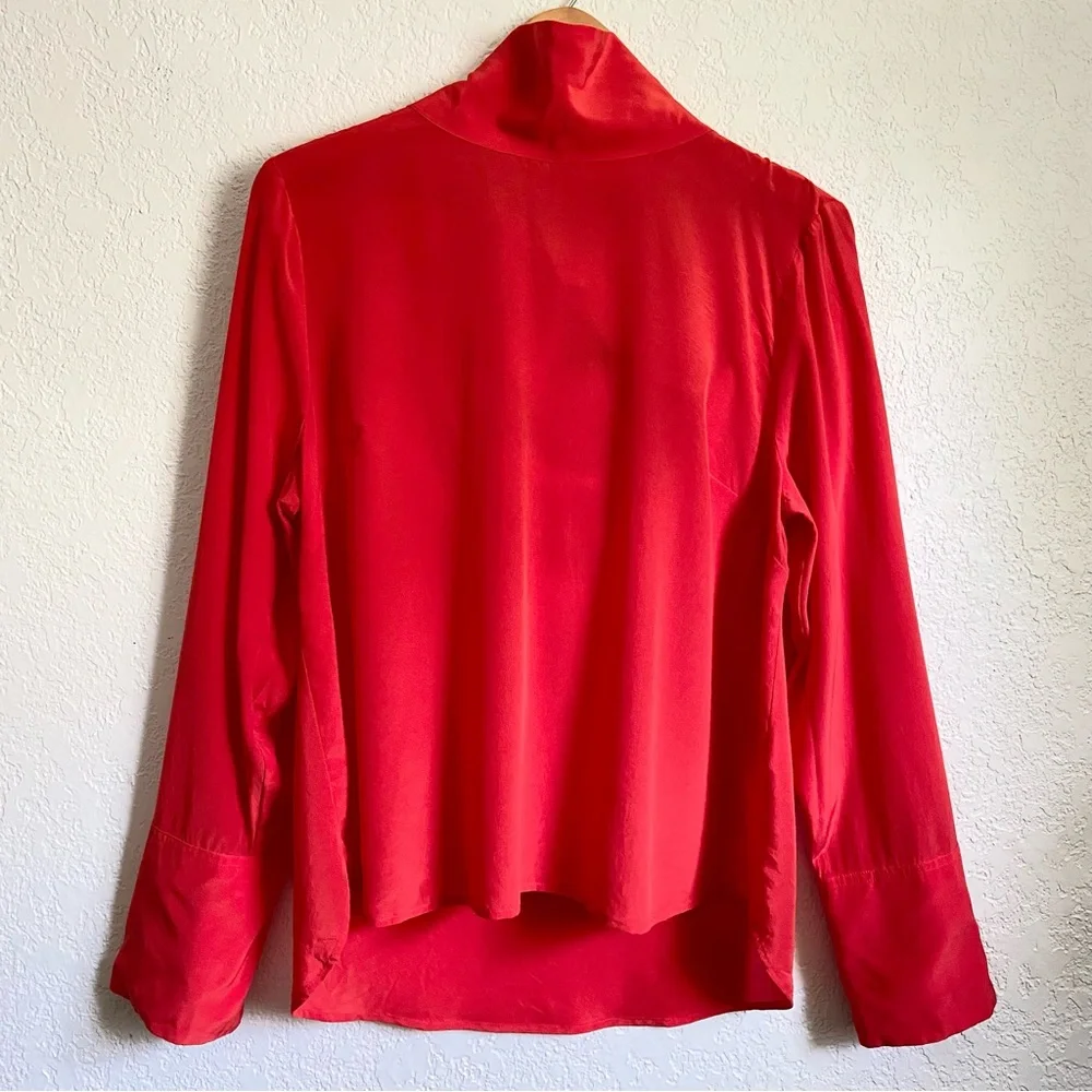 J.Crew Reversible-Bow Silk Top